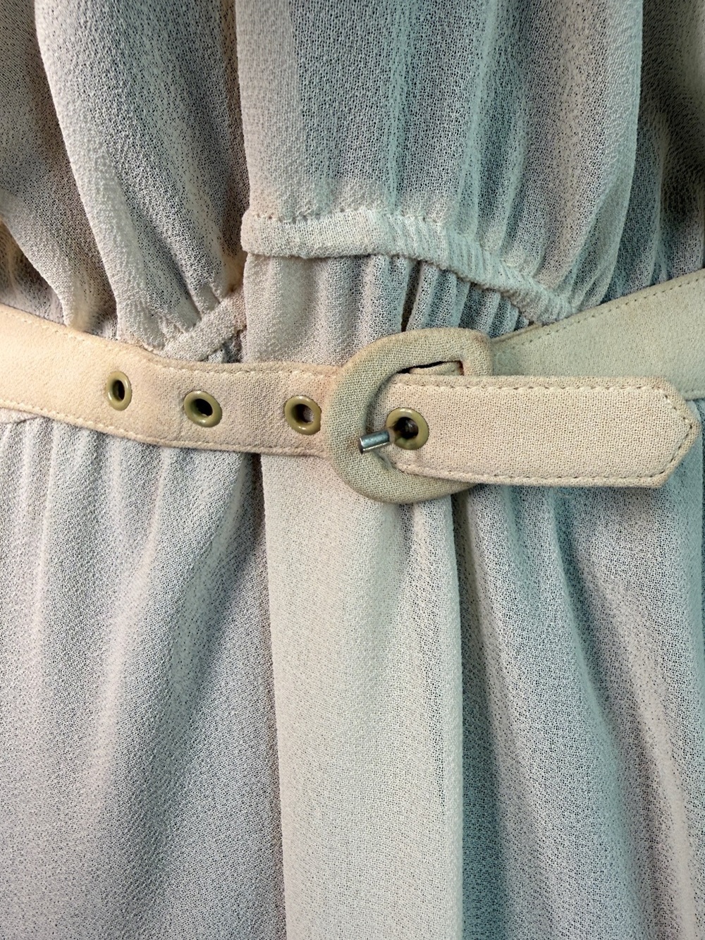 Casadei Vintage Ivory Crochet Lace Blouson Dress w/ Belt - M - Picture 8 of 10